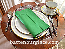 Mint Green colored Hemstitch Diner Napkins. 18x18". Each.